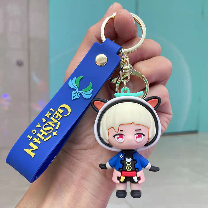 Wholesale Cute Cartoon Three-dimensional Silicone Keychain JDC-KC-Chongli013