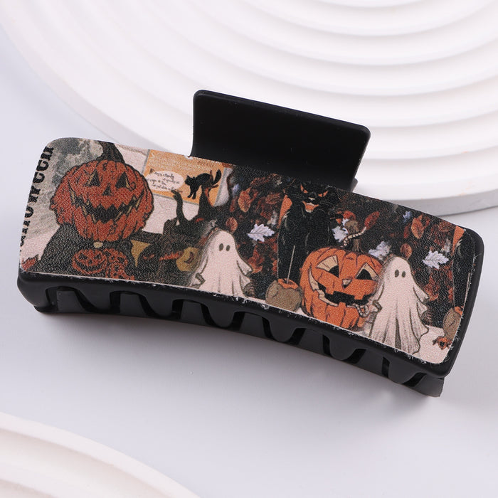 Wholesale Halloween PU Ghost Crow Pumpkin Hairpin JDC-HC-Fengp003