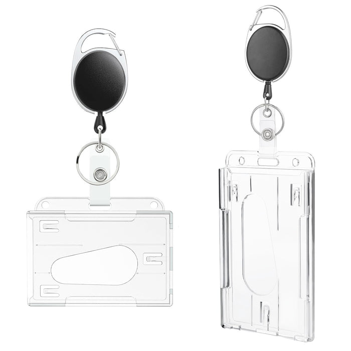 Wholesale  Oval Egg Shaped Easy Pull Buckle Expandable Buckle Horizontal Vertical Transparent ID card holder