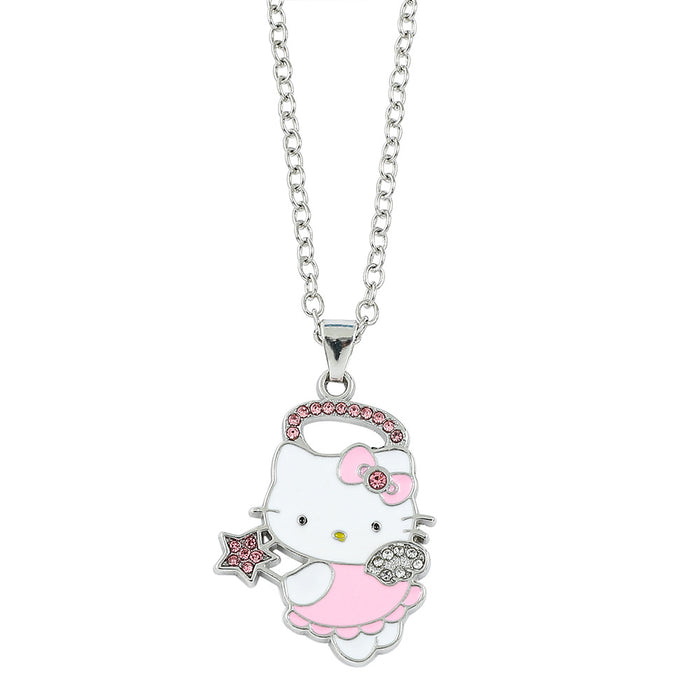 Wholesale Cartoon cat necklace pendant rhinestone enamel jewelry