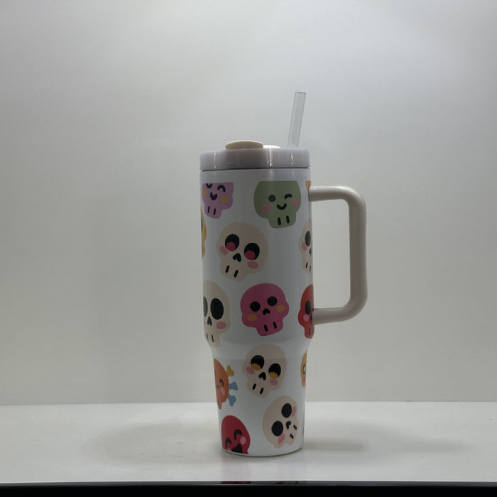 Wholesale 304 Stainless Steel Glow in the Dark 40oz Insulated Tumbler with Handle MOQ≥2