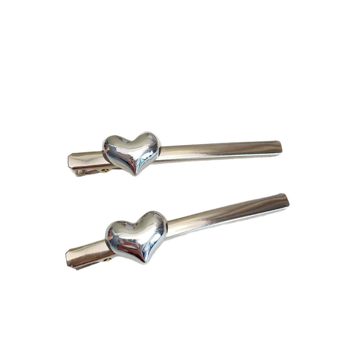 Wholesale silver Love Hair Clip Exquisite Simple Clip Front Side Clip New