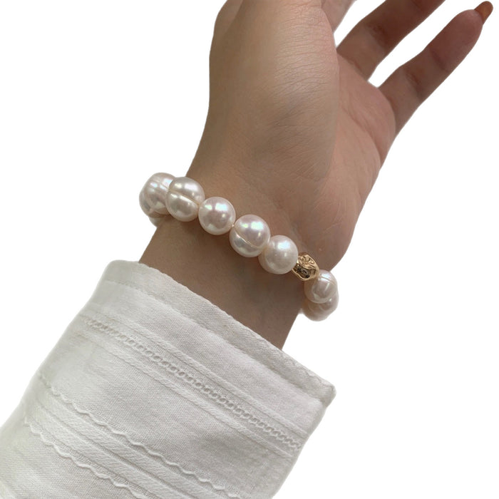 Wholesale Handmade Retro Baroque Pearl Bracelet Large Pearl Rope Bracelet for Women