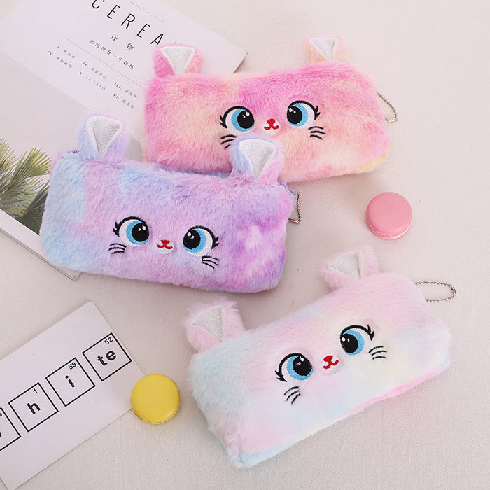 Wholesale Cat Large Capacity Cartoon Creative Simple Stationery Pencil Case JDC-PB-SM001