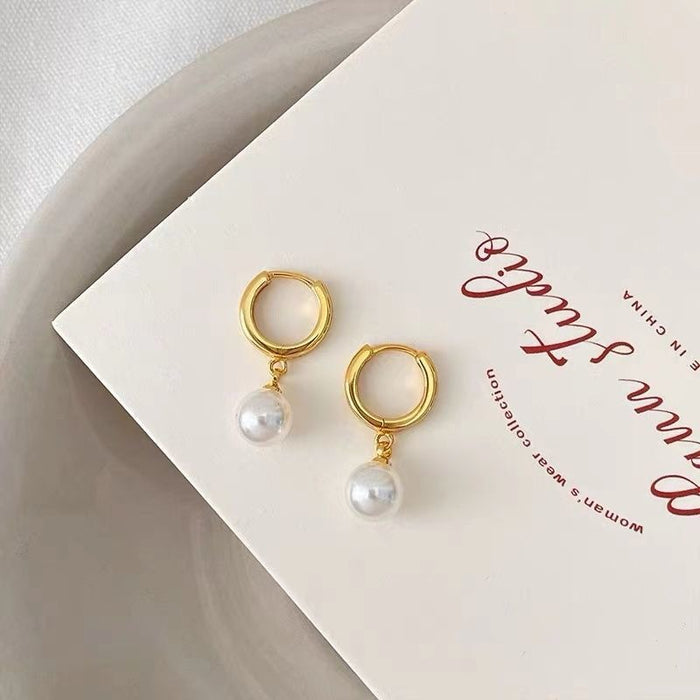 Wholesale Water Drop Pearl Ear Buckle Women's
