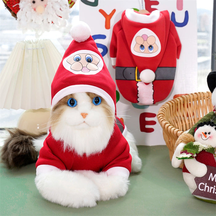 Wholesale Dogs Christmas Pet Supplies Clothes  Cotton Coat Autumn and Winter Elk Cat and Dog Clothes