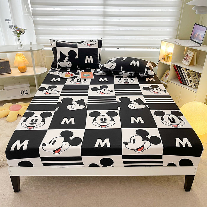 Wholesale A-level Cloud Washed Cotton Cute Cartoon Girl Heart Dormitory Bed Sheets JDC-SEE-AiErMei007