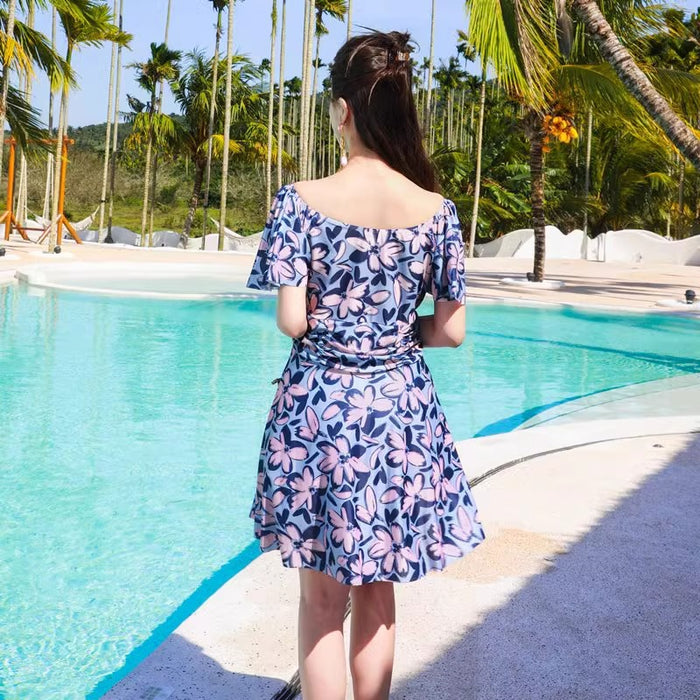 Wholesale New one-piece conservative hot spring vacation quick drying swimsuit