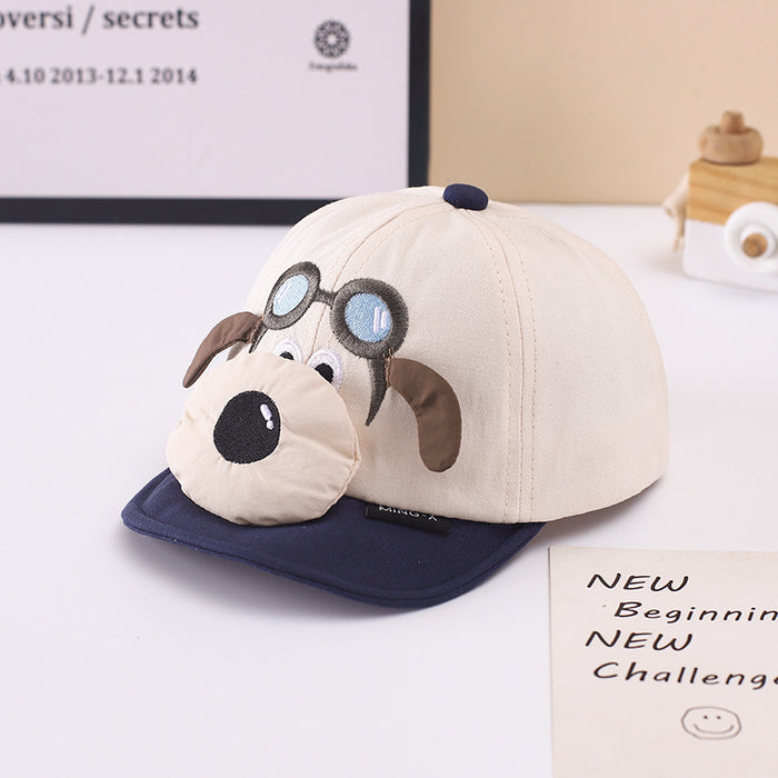 Wholesale Cartoon flying puppy children' s soft-brimmed hat spring and autumn cloth baby cap