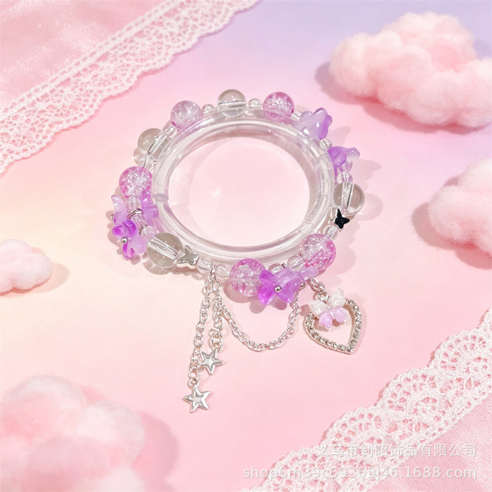 Wholesale Sweet Blossom Heart Bracelet Women Fashion Accessory Gift