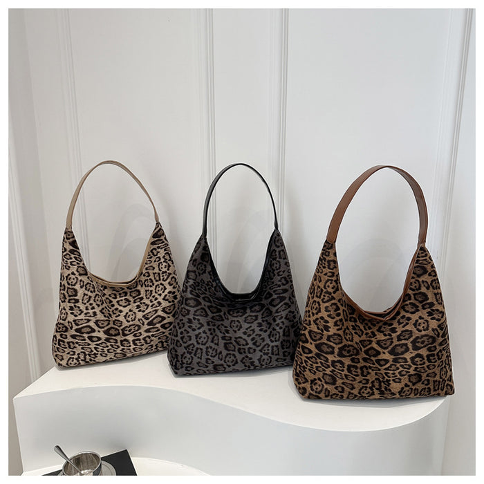 Wholesale Minimalist Leopard Print Large-Capacity Tote Bag