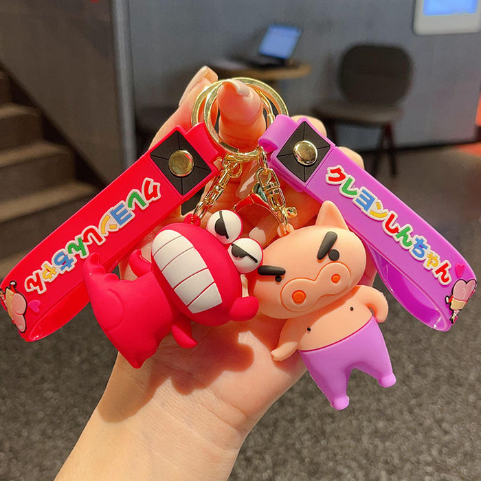 Wholesale Cute Cartoon Dinosaur Crocodile PVC Keychain Pendant Trendy Bag Charm And Car Key Accessory Gift For Collectors