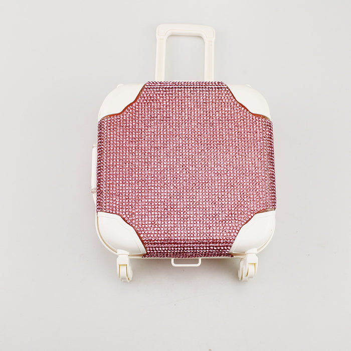 Wholesale Acrylic Rhinestone Storage Suitcase Lockable Decor Box For Jewelry And Keepsakes Casual Home Office Decor Resale Accessory