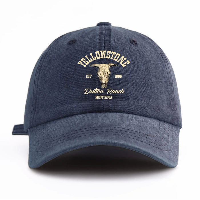 Wholesale Chic Western Ranch Print Baseball Cap Adjustable Curved Brim Sun Hat For Resale