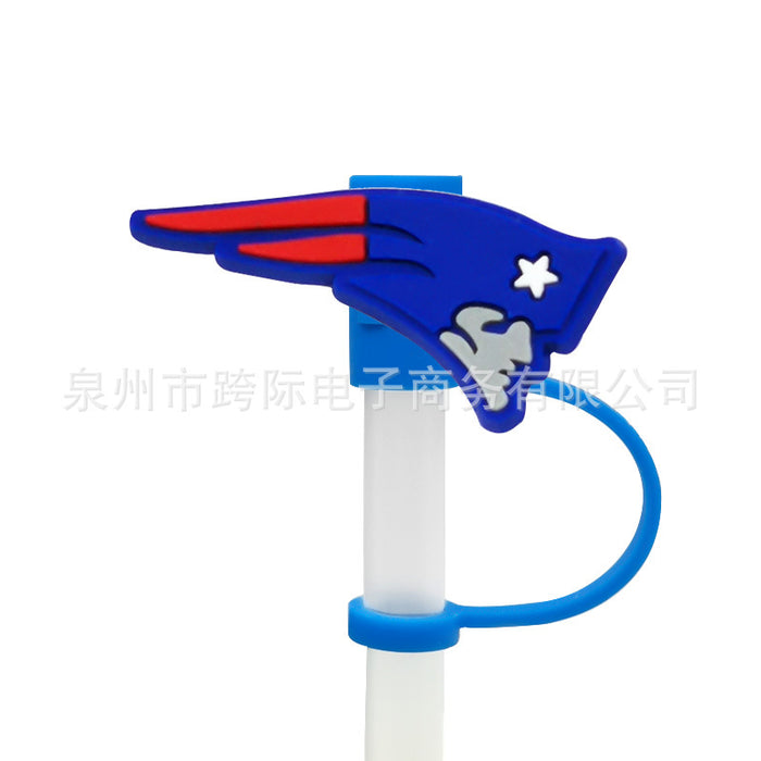 Wholesale 10pcs Silicone American Football Straw Cover JDC-SCR-KuaJ010