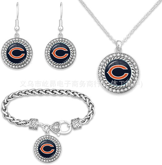 Wholesale Rugby Bracelet Necklace Earring Set