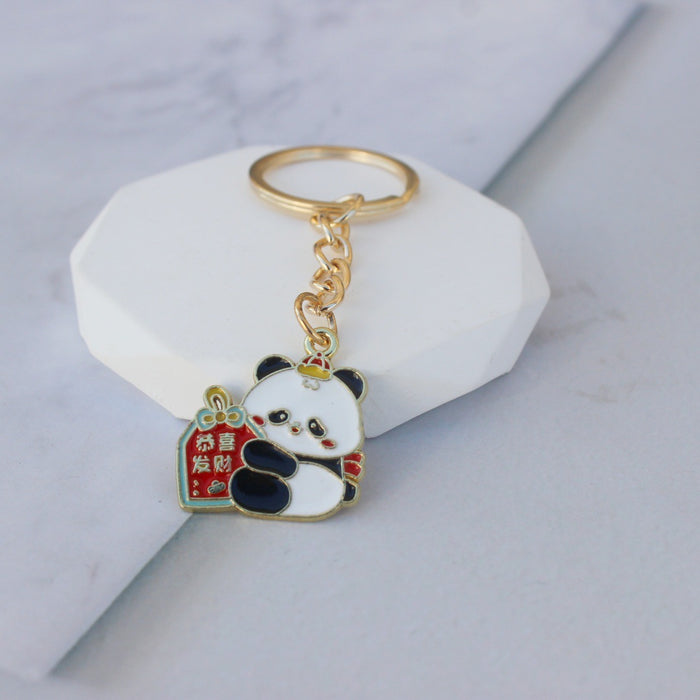 Wholesale Panda keychain  bag pendant  cartoon small gift key chain ornaments