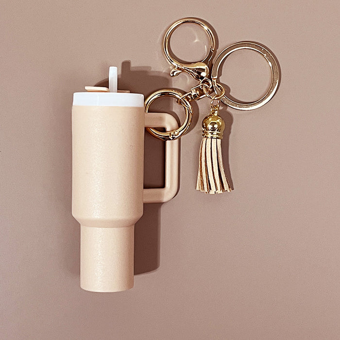 Wholesale Resin ice bullies cup keychain that can hold lip balm