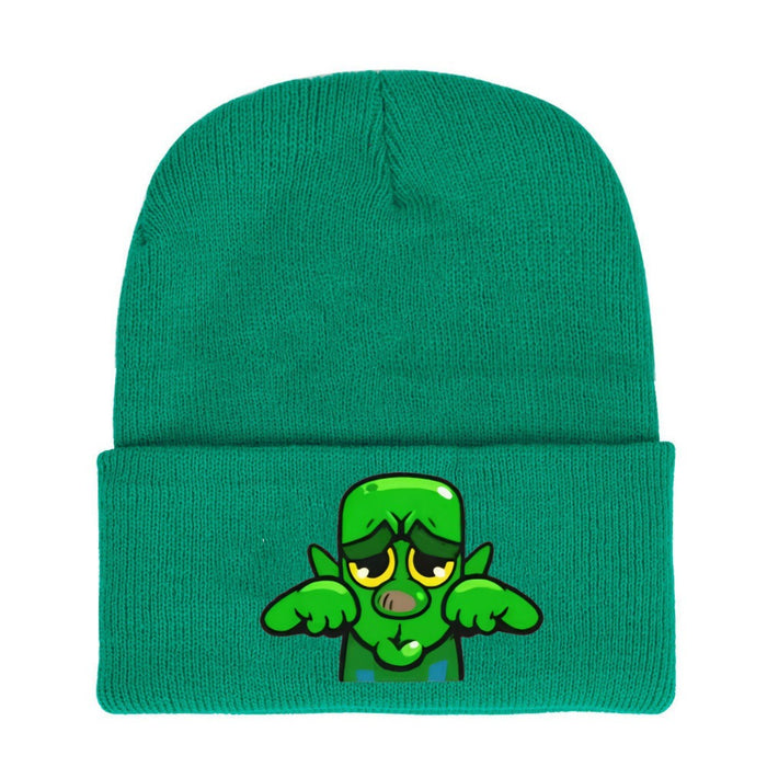 Wholesale Cartoon knitted hat colorful wool hat  parent child warm hat
