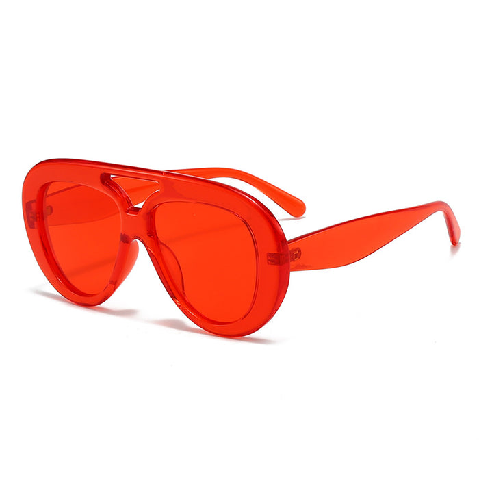 Wholesale Fashion Sunglasses Double Beam Large Frame UV resistant Sunscreen Sunglasses
