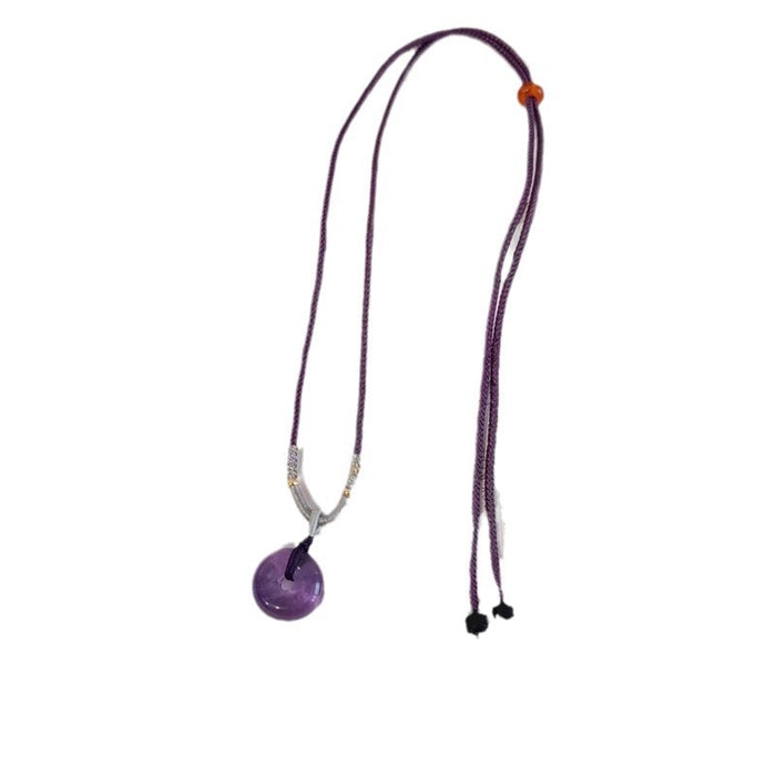 Wholesale Minimalist new necklace, minimalist temperament, purple pendant, collarbone chain