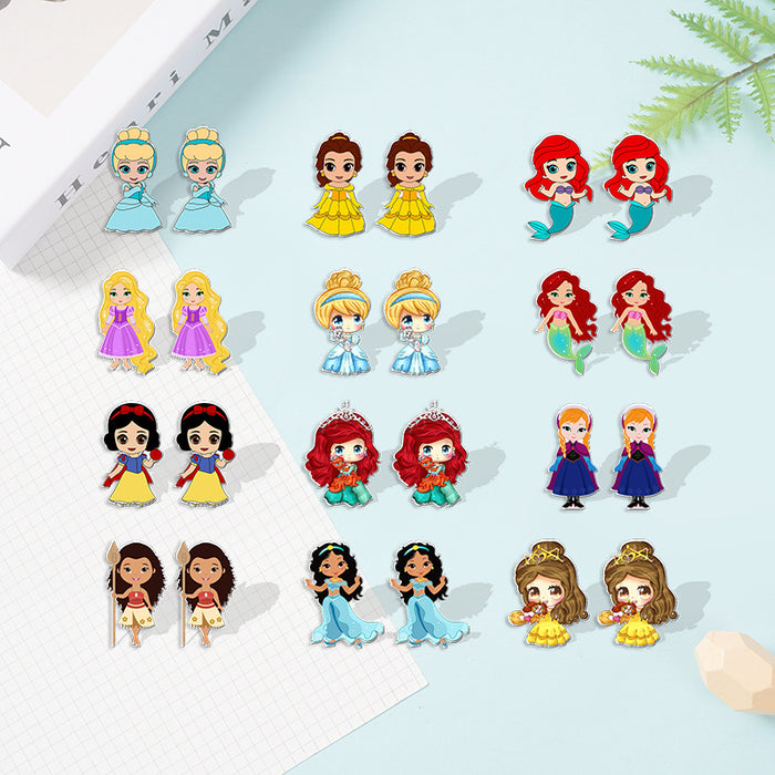 Wholesale Stainless steel earrings sy fairy tale princess girly earrings princess earrings