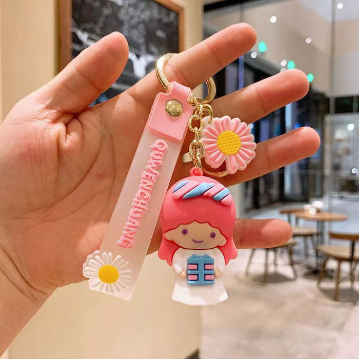 Wholesale Cartoon Doll Silicone Keychain JDC-KC-HongSheng001