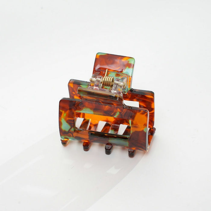 Wholesale Acetate Small Claw Clip Square Star Hollow Mermaid Color Hair Accessory