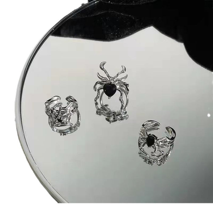 Wholesale Small niche design, open mouth personality ring, personality ring