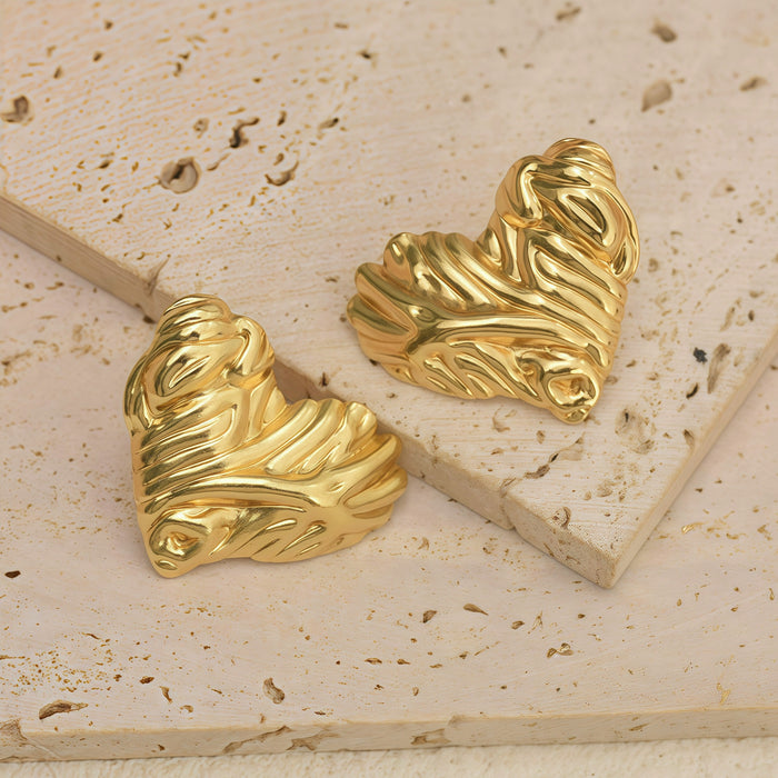 Wholesale Gold Heart Series Earrings Jewelry