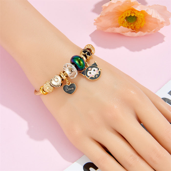 Wholesale Love Strip Beaded Alloy Bracelet JDC-BT-xiaobo011