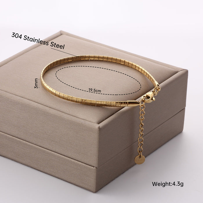 Wholesale Light Luxury Stainless Steel Bracelet — Snake Chain Style