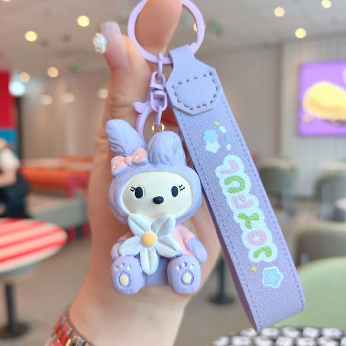 Wholesale Resin Rabbit Doll Keychain JDC-KC-ShuoT030