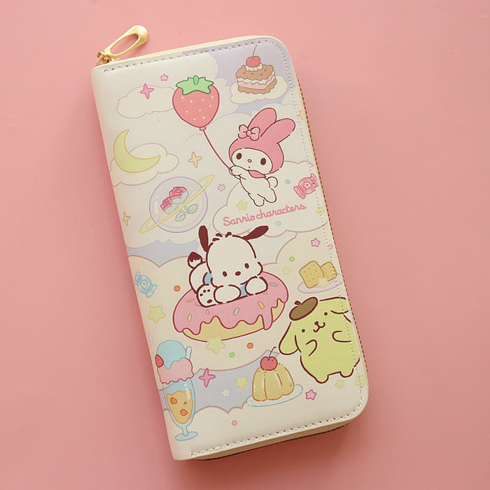 Wholesale PU Cartoon Printed Long Zipper Coin Purse JDC-WT-Jumei002