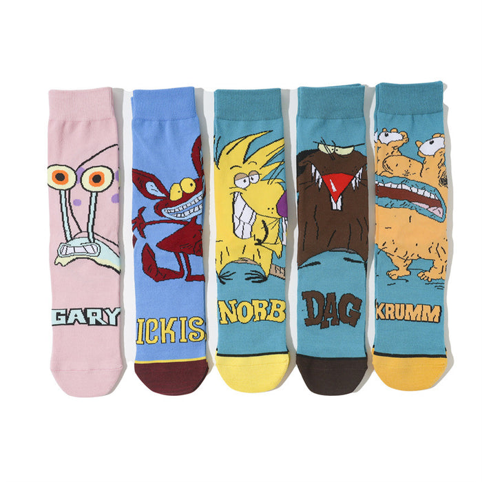 Wholesale cartoon tide socks female male socks sponge socks long cotton socks