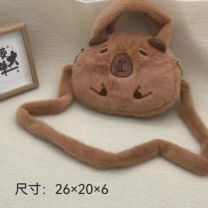 Wholesale Plush Bag Double Backpack Children' s Bag Cute Animal Doll Backpack Cartoon Doll