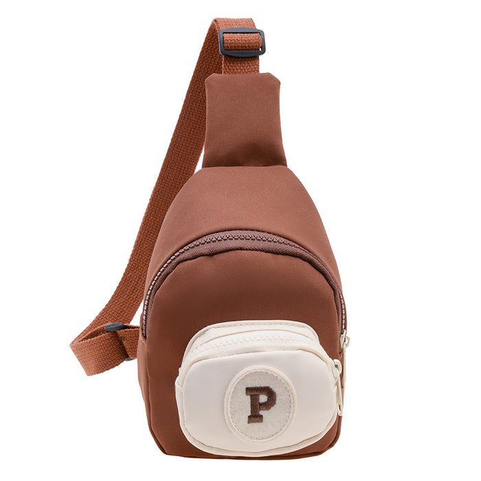 Wholesale Fashion letter crossbody small chest bag, contrasting color coin purse, baby outdoor accessory bag, children's bag