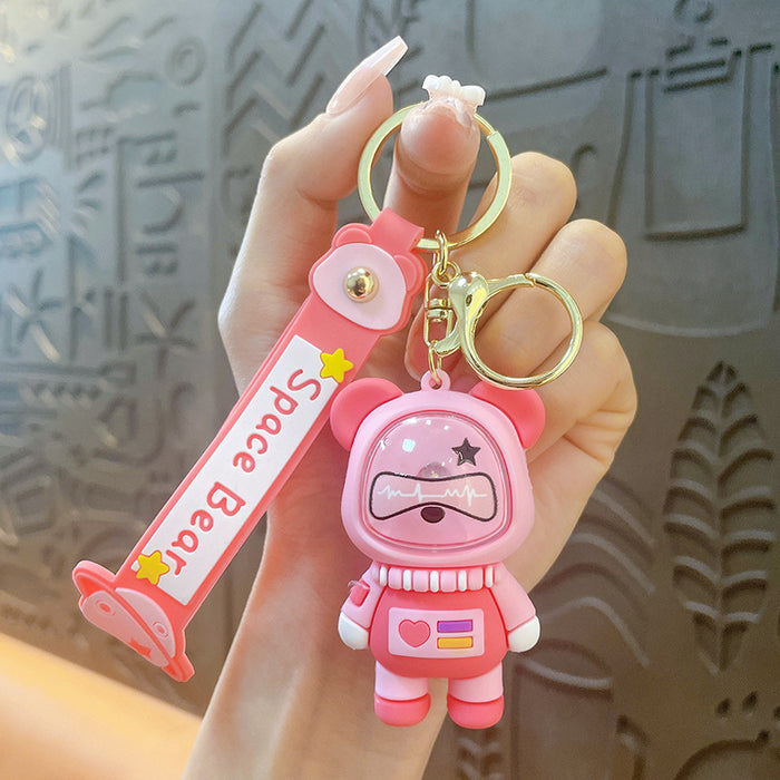 Wholesale Acrylic Cartoon Cute Glowing Space Bear Keychain JDC-KC-YanG041