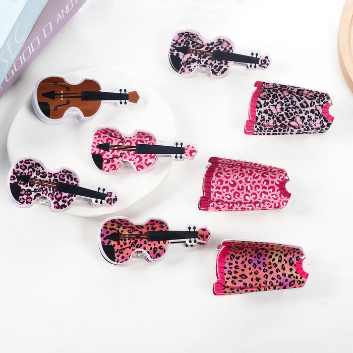 Wholesale Leopard Print Guitar Accessories Cartoon Hair Clips