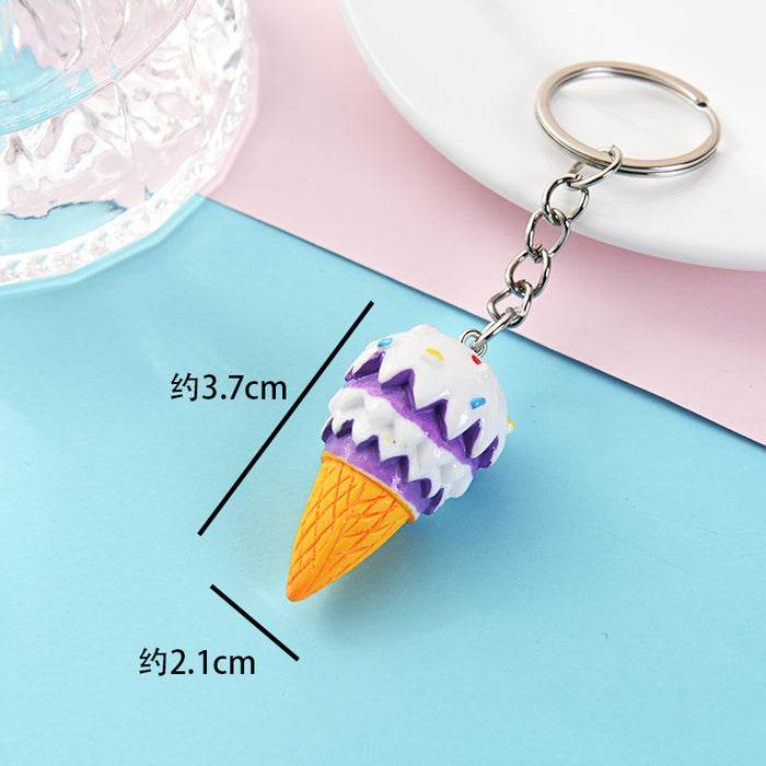 Wholesale Resin Ice Cream Keychain JDC-KC-AQing007