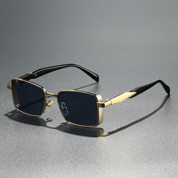 Wholesale Metallic sunglasses, personalized UV protection, fashionable square sunglasses