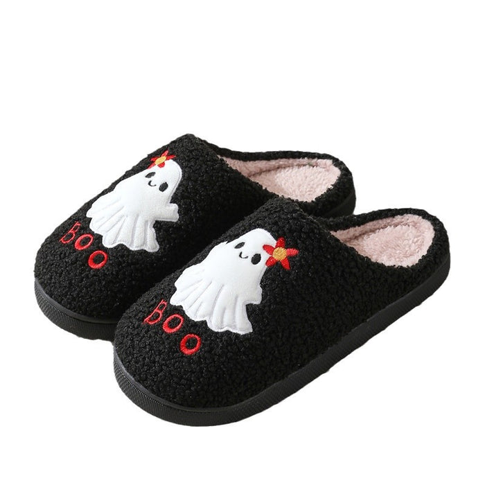 Wholesale Winter  funny cotton slippers women' s home indoor flower ghost warm slippers