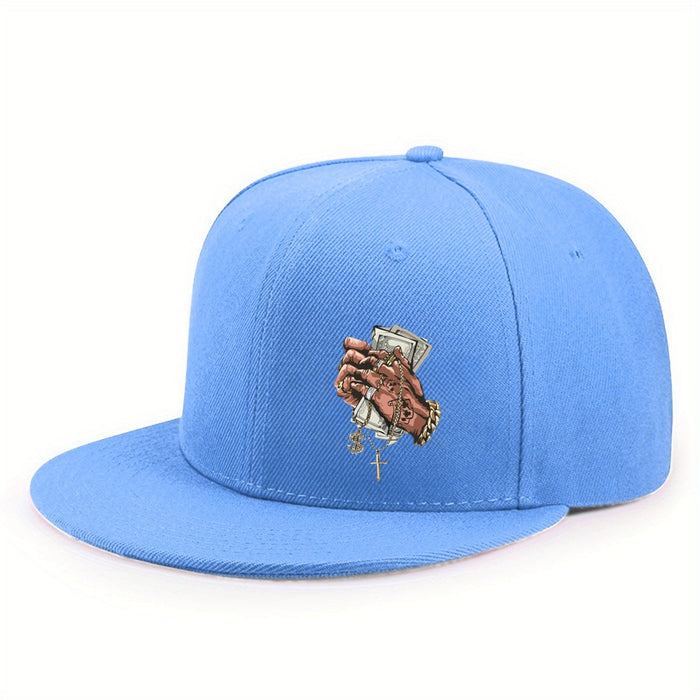Wholesale Two handed letter printed baseball cap, skateboard flat edge cap, hat