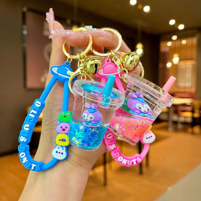 Wholesale Acrylic Milk Tea Cup Cartoon Keychain JDC-KC-JinM001