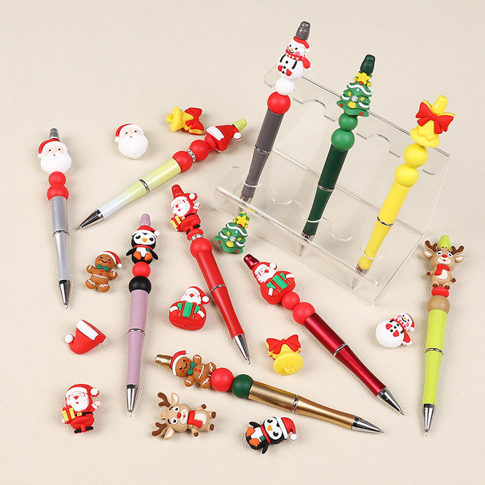 Wholesale Silicone beads  three-dimensional beaded holiday decorations Christmas tree silicone beads