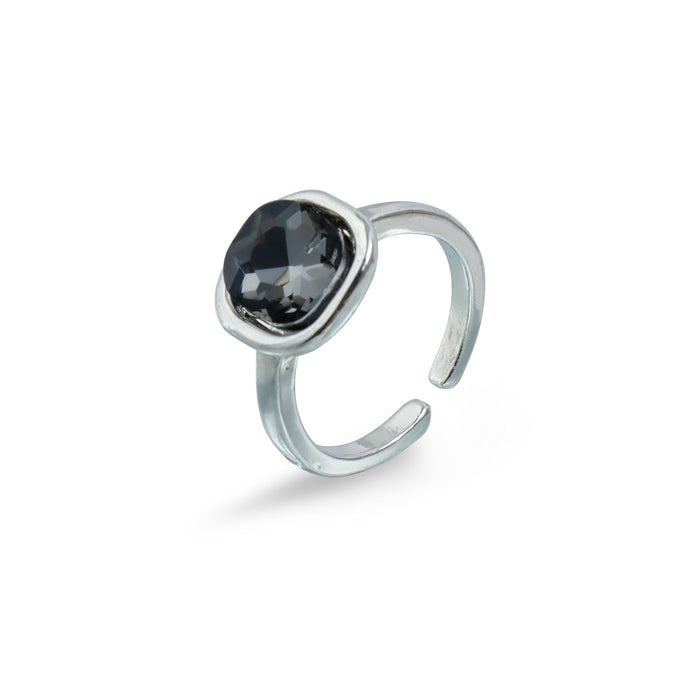 Wholesale Geometric Black Diamond Adjustable Ring