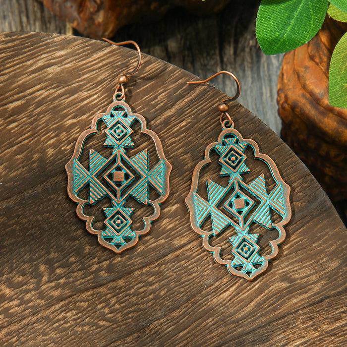 Wholesale Bohemian Geometric Tassel Earrings Set - Zinc Alloy Electroplated Boutique Resale Jewelry