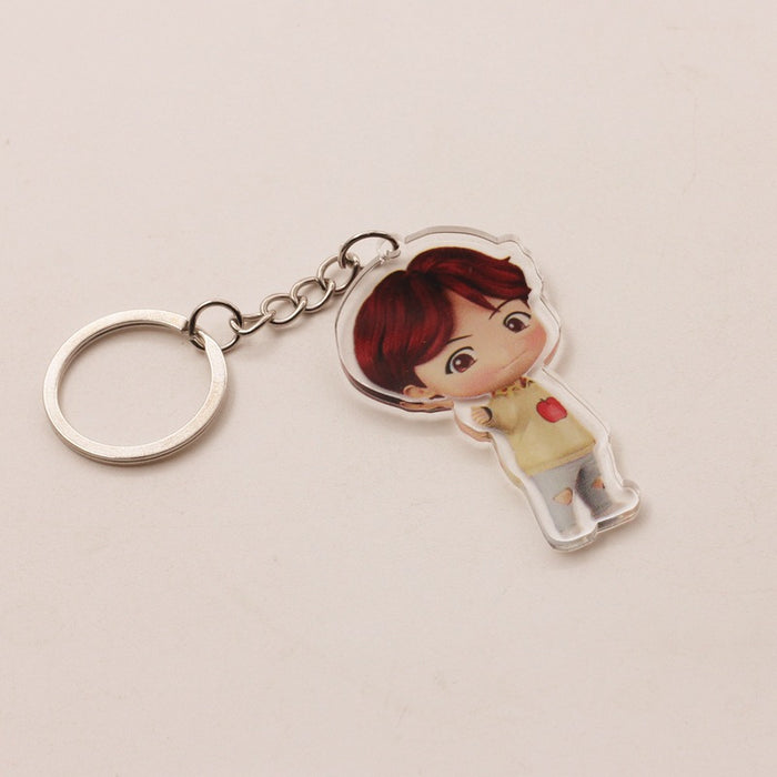 Wholesale Cartoon Frosted Acrylic Keychain JDC-KC-HanTian006