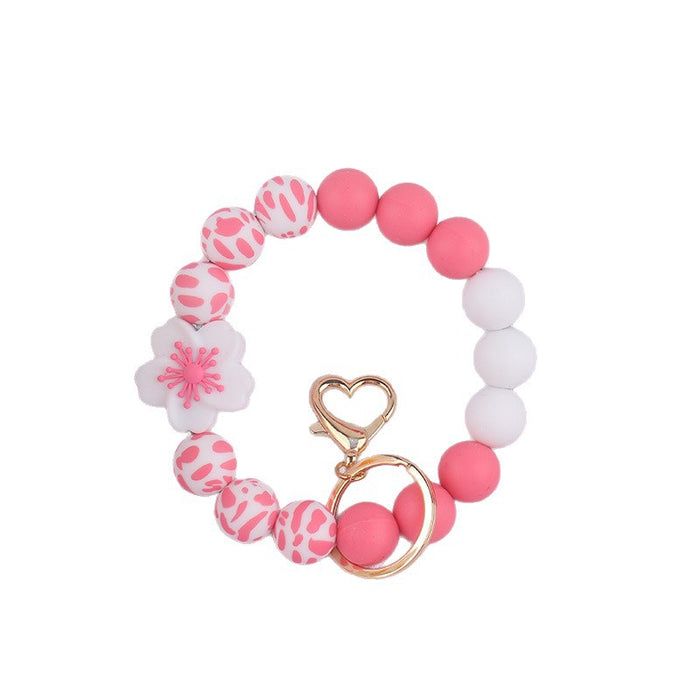 Wholesale Silicone Begonia  Jewelry Silicone Keychain Flower Bracelet