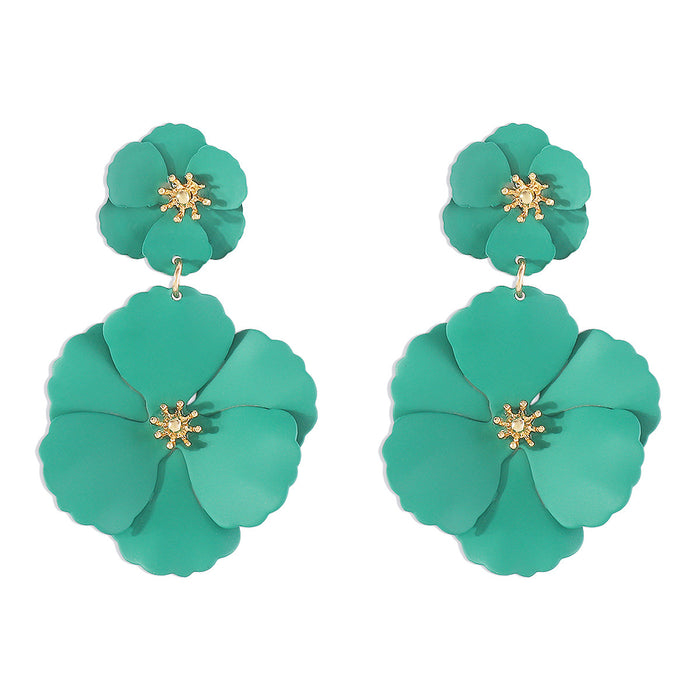 Wholesale Flower Ear Alloy Earrings JDC-ES-QianDi027